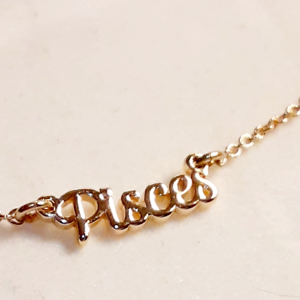 LC Lauren Conrad Gold Silver Rose  Horoscope Sign Necklace